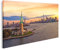 islandburner Bild auf Leinwand Freiheitsstatue New York City Manhatttan Hintergrund Sonnenuntergang Usa Bilder Wandbilder Poster