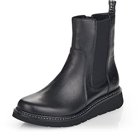 Remonte Damen D3970 Chelsea-Stiefel, schwarz/schwarz / 01, 41 EU