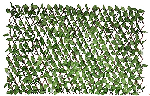 UNUS Garden Rankgitter Deko Sichtschutz Weide, künstliche Hecke mit Blättern, 100x200cm