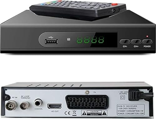 TEKNIKAL Freeview Full HD Set Top Box Receiver + Recorder + USB Media Player by HDMI or Scart for UK Channels