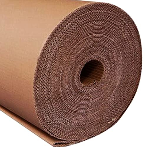 Bricoloco.com Cartone ondulato imballaggio largo 90 cm - Cartone ondulato artigianato flessibile (5 metrti)