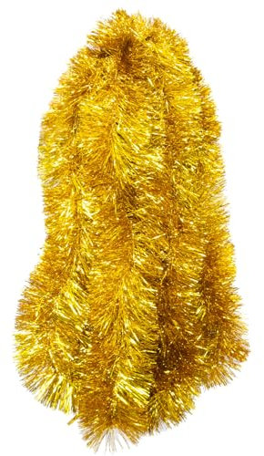 Christmas Tinsel Gold Extra Long 10m Xmas Tree Bannister Fireplace Colourful Holiday Decoration Party Prop Home Merry Décor Accessories