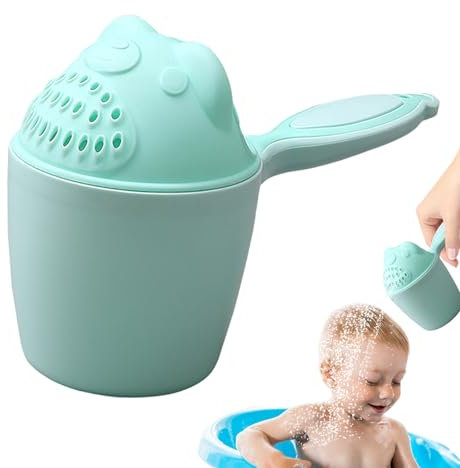 Ristyur Baby-Bad-Spülbecher, kreativer Wasserfall-Spülbecher, Baby-Haarwaschbecher, Augenschutz, niedlicher Tierbecher für Kleinkinder, Kinder, Mädchen, Badewanne und Dusche