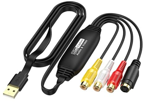 HAISENG Cable adaptador USB 2.0 para digitalizar cintas antiguas, soporta múltiples formatos