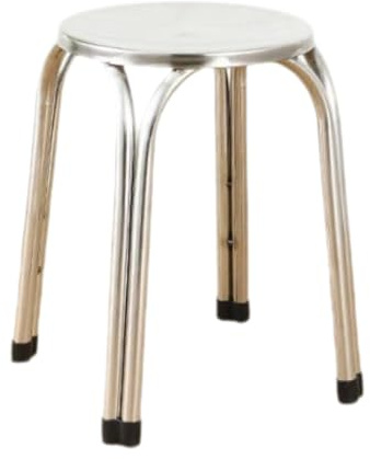 SZLIFE Sgabelli impilabili in acciaio inox, pratici sgabelli per aule commerciali, rotondi per casa, sala da pranzo, giardino, 42 Cm