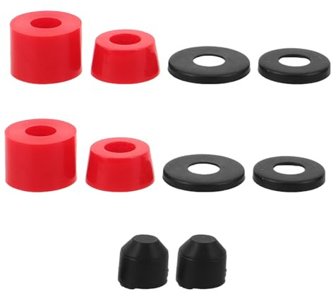 TOYZFRIENDY Almohadillas Amortiguadoras de PU para Patineta, Juego de Elevadores y Arandelas Antivibración, Compatibles Mayoría de Ejes, Accesorio Ligero para Absorción de Impactos en Skate y