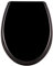 LeMeiZhiJia Toilettensitz WC-Sitz mit Absenkautomatik, Soft-Close, Antibakteriell Funktion Klobrille #Schwarz