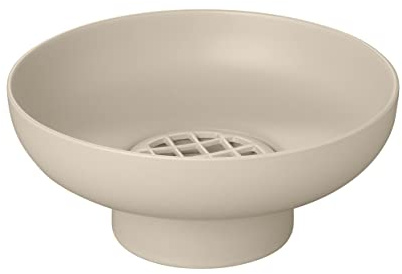 blomus Vase MIYABI | Blumenvase aus Steingut Beige | Dekovase Farbe Nomad | Größe M | Ø23 x 10H cm