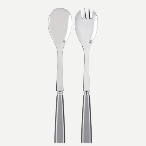SABRE PARIS – salladsbestick, 2 delar 26 cm – ikon – rostfritt stål och akryl – diskmaskinstålig – grå