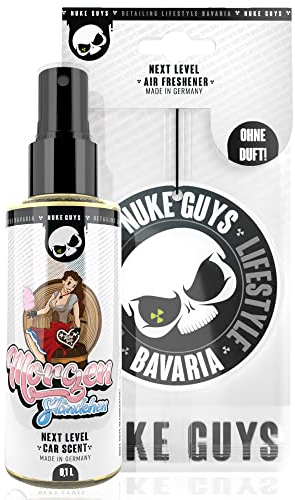 Nuke Guys Car Scent - Auto Duft Spray - 100ml Morgenständchen Autoparfüm - Praktischer Lufterfrischer für den Innenraum, angenehmer Autoduft + Anhänger