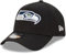New Era Seattle Seahawks NFL Evergreen Schwarz Verstellbare 9Forty A-Frame Cap - One-Size