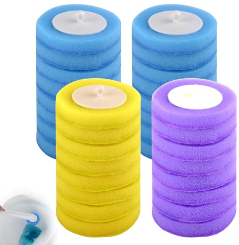 32 cepillos de baño para inodoro cabezales de cepillo de esponja recargables cepillo de inodoro desechable con limpiador recarga desechable cepillos de WC para limpiar la taza del inodoro