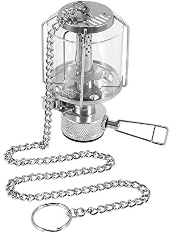 Spactz Mini Camping Laterne Gas Licht tragbar Zelt Glas Lampe Butan 80LUX Licht BL