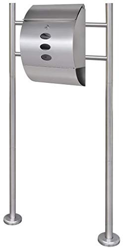Camerina Mailbox on Stand Stainless Steel,Mailbox on Stand Stainless Steel,Mailbox Outdoor(SPU:271744)