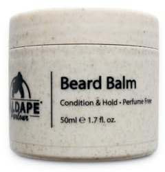 BALDAPE PARLOUR - Bálsamo para barba, acondiciona y mantiene para una barba más suave y domesticada con un acabado brillante, sin perfume para pieles sensibles