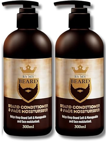 By My Beard Beard Care Conditioner (300ml) – Pack of 2 Bottles Deep Moisturizing and Softening Beard Conditioner Enriched with Nourishing Ingredients