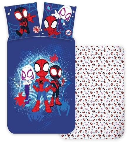 Spidey Fantastici Amici Copripiumino Neonato 100x135 + Federa 40x60 Cotone