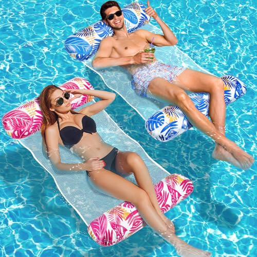 Amteker Pool Inflatables, 2 Pack XL Inflatable Pool Toys