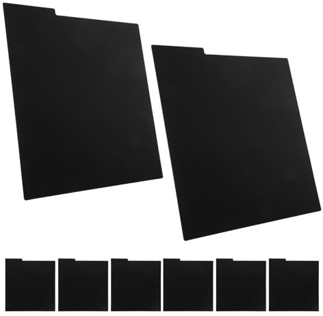 PACKOVE Separadores Plásticos Negros para Organización de Registros y Libros, 8 Piezas de Vinilo Reutilizables para Uso en Tiendas y Hogares