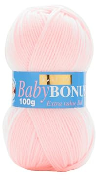 Hayfield Bonus DK Double Knitting, Baby Pink (851), 100g by Sirdar