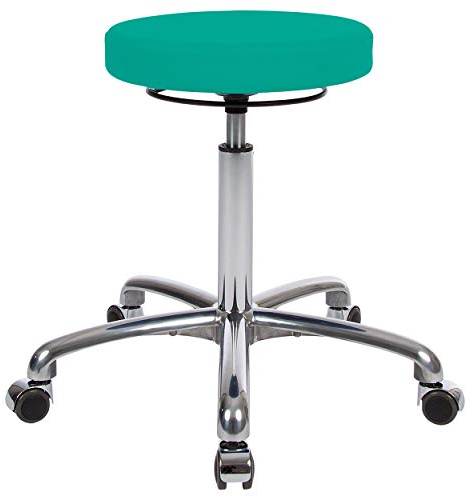 Sport-Tec Drehhocker Exklusiv mit Komfort-Polster und Rollen, Rollhocker Arbeitshocker