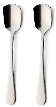 Windsor Carded Grunwerg Set of 2 Ice Cream/Stilton Spoons, Stainless Steel, Mirror Polished,2ICEWSR/C