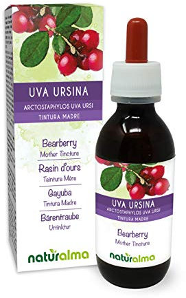 Raisin d'ours ou Busserole (Arctostaphylos uva ursi) feuilles Teinture Mère sans alcool Naturalma - Extrait liquide gouttes 120 ml - Complément alimentaire - Végétalien ou végan