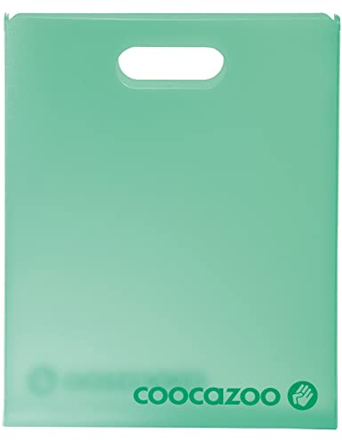 coocazoo Heftbox, Fresh Mint, grau-Mint, mit Tragegriff, Heftordner/Heftmappe/Sammelbox für Schulrucksäcke, ab der 3. Klasse, bis zur Einer DIN-A4 Größe