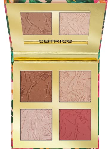 Catrice Tropic Exotic Cheek Palette, Rougepalette, Nr. C01, Mehrfarbig, 4 Farben, natürlich, schimmernd, vegan, ölfrei, ohne Parfüm, ohne Alkohol, 1er Pack (25g)