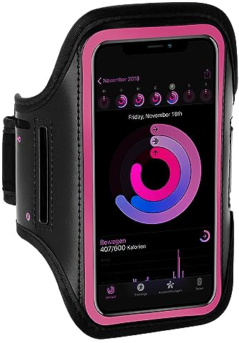 ONEFLOW Brazalete deportivo compatible con Honor Magic6 Lite Armtasche Fitness Armband Sport Laufarmband Outdoor Handyhülle Joggen Arm Halterung Smartphone Handytasche Pink