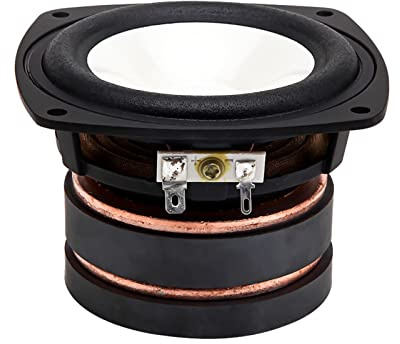 RZQMPV 1PC 4Inch Full Range Speaker Driver 4Ohm 100W Audio Loudspeaker Sound Music Column For Home Theater DIY Bookshelf speaker(Silver)