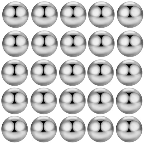 Beebeecraft 1 låda 30 precisionskulor, 304 rostfritt stål, solid lagerkula, 8 mm/0,31 tum diameter G100 för modellfärger cykelventiler reparation av utrustning