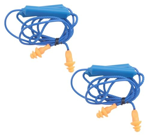 Qussedser Lot de 2 bouchons d'oreille Bluetooth pour le travail, suppression du bruit, protection auditive, chantiers de construction, lieux bruyants