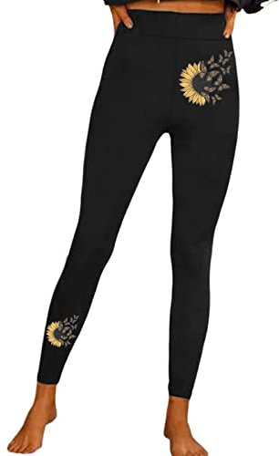 Fleece-gefütterte Jeans für Damen, Sport-Leggings 2025, leger, modisch, enganliegend, Sport, Yogahose, bunt, Blumen-, Schmetterlings-Druck, Leggings, hohe Yoga-Shorts mit Taschen für Damen, gelb, XL