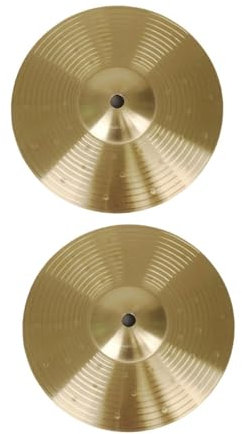 Luwecf 2 Stück Trommelbecken, Übungsbecken, Zubehör für Schlaginstrumente, Crash-Becken, Legierung, Durchmesser 20cm