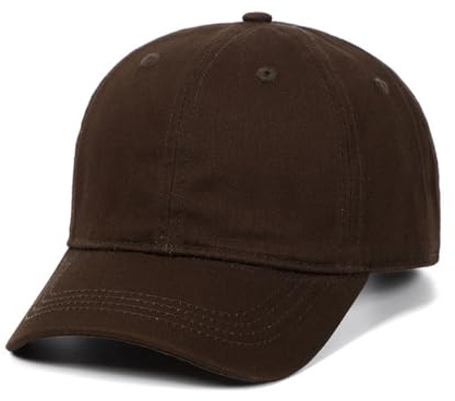 TUANMOZI 20 colori Snapback Cap Ragazzo Ragazza Cappello da baseball 100% Cotone Tinta Unita Protezione Solare Cappello Da Sole Outdoor Cappellino Da Baseball Regolabile Bambini, marrone, 47-54