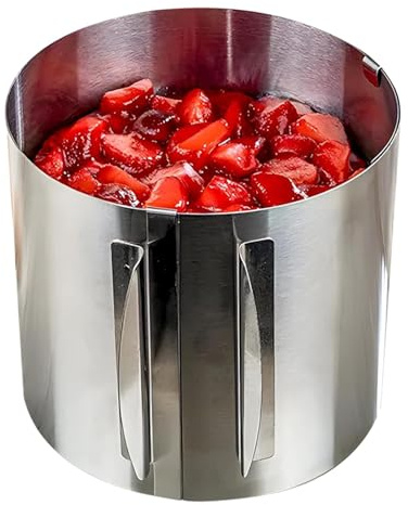 Baking rings: stainless steel mold, 20cm tall cake height | Cake ring with clamping lever, pastry frame supplies, baking tools
