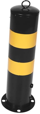 LIFKOME Dissuasore Sicurezza Parcheggio in Nero Giallo Barriera Stradale Protettiva per Pedoni e Veicoli Segnaletico Collisione per Ingressi e Aree Urbane