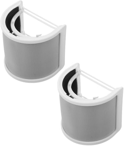 Angoily 2 Piezas Filtro Antipop para Micrófono Malla Metálica con Esponja Pantalla Antipop para Micrófono Protector Antiviento para Estudio de Grabación Streaming de Podcasts y Grabación