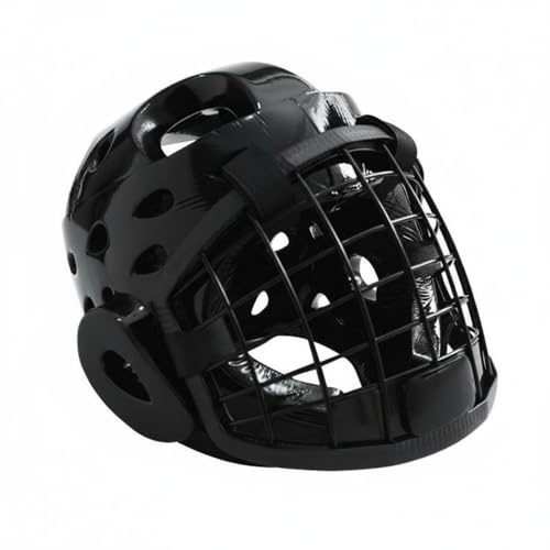 predolo Casco Protettivo con Griglia Ampio Campo Visivo Protezione Testa da Combattimento Design Traspirante per Adulti, Principianti, Nero, XL