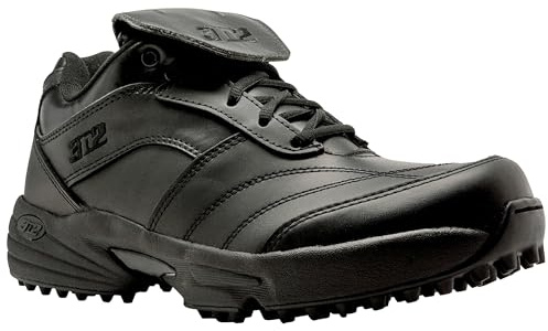 3N2 Reaction Lo Men's Baseball Umpire Field Shoe - Lightweight Leather Shoes for Softball & Baseball Umpires - Black, Size 14