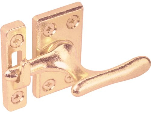 Prime-Line U 9935 Diecast with Brass Finish, Casement Window Sash Lock (Single Pack)