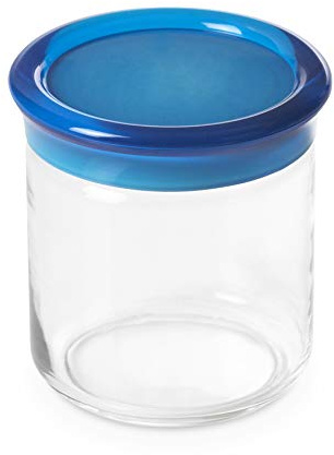 OMADA Design Barattolo Cucina in Plastica 0,75 lt, Contenitore Porta Sale, Alimenti, Made in Italy, Lavabile in Lavastoviglie, Linea Trendy, Turchese