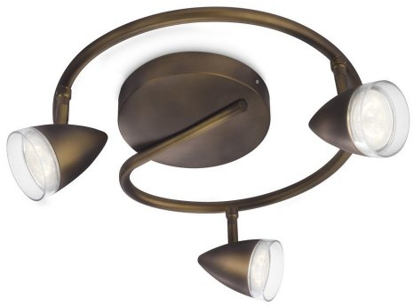 Philips myLiving Maple LED Aufbauspots, 3-flammig, antik bronze 532190616