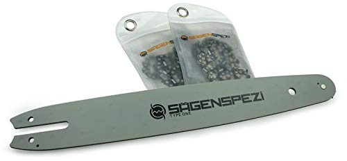 Sägenspezi Guide de 25cm 1/4NP 1,1mm et 2 chaînes à gouge semi-carrée pour Stihl MS150 MS 150