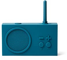 Lexon TYKHO 3 Tragbarer Bluetooth Lautsprecher mit FM Radio, Wasserdicht und Wiederaufladbarer Akku - Blau