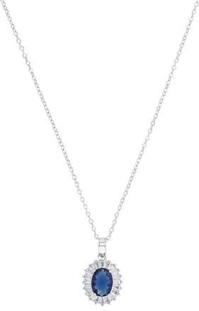 Amor Kette mit Anhänger 925 Sterling Silber Damen Halsschmuck, mit Zirkonia synth, 40+5 cm, Silber, Kommt in Schmuck Geschenk Box, 2033606