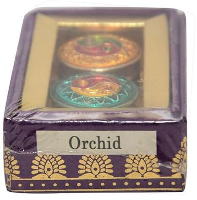 Orchidea di profumo solido naturale Chakra per donne e uomini, fatta a mano con oli essenziali, vegani e di lunga durata 0,14 OZ