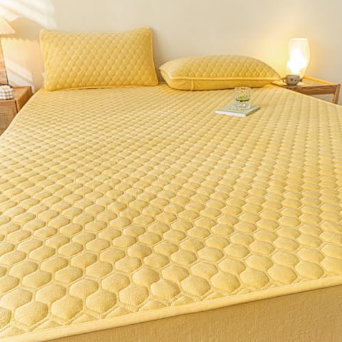 Juego de sábanas bajeras de franela cálida de invierno de 150 x 200 pulgadas con banda elástica, 4 piezas de microfibra fina, bolsillo profundo para sábanas B, ropa de cama acogedora y cómoda