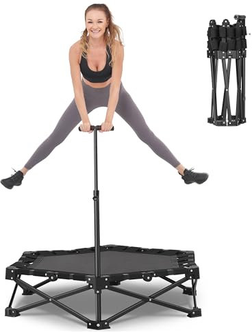 Klappbares Fitness-Trampolin Übung Rebounder 110cm Sechseckiges Trainingstrampolin Octogonales